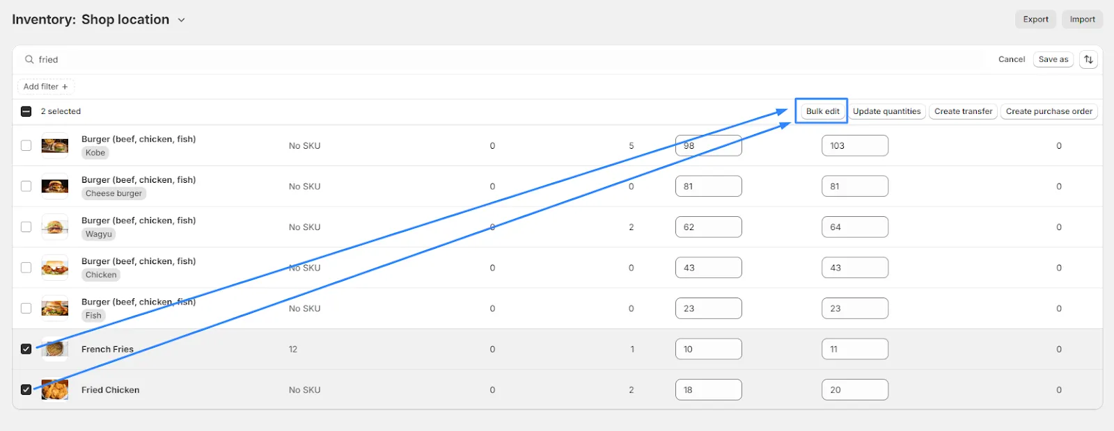 Open Bulk Editor